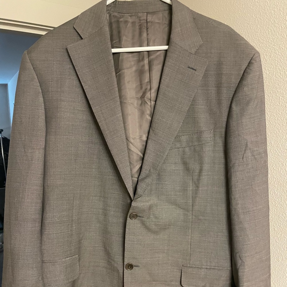 Canali gray 100% wool suit